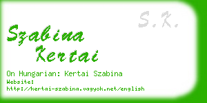 szabina kertai business card